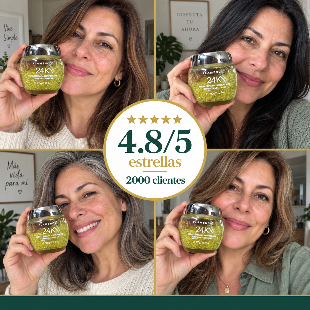 CREMA CRISTALINA DESINTOXICANTE 24K
