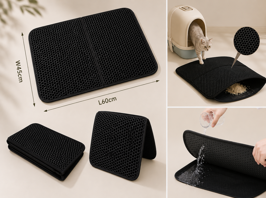 CatZen™ CleanStep | Alfombra Atrapa Arena para Gatos