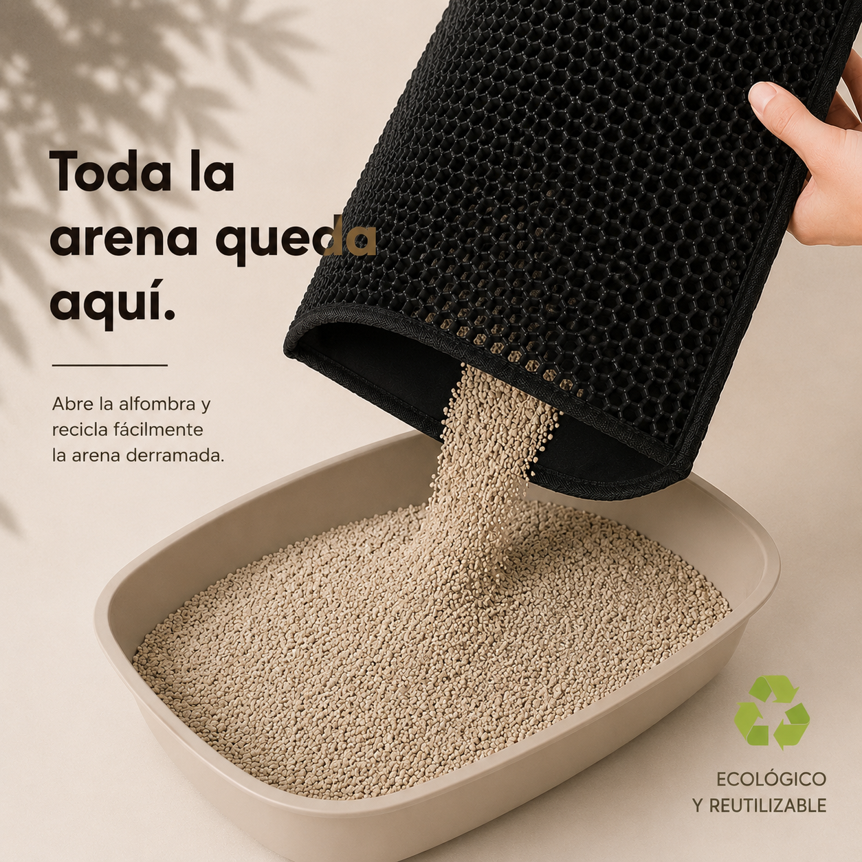 CatZen™ CleanStep | Alfombra Atrapa Arena para Gatos