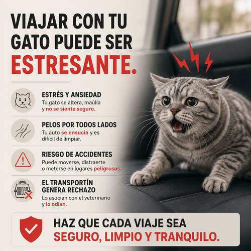Asiento Auto para Gatos | Viaje CatZen